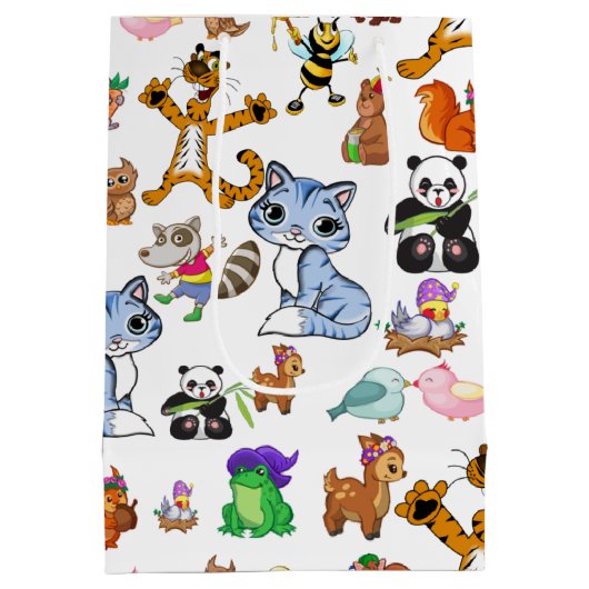 Kleurdieren Medium Cadeauzakje (Achterkant)