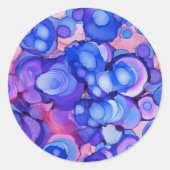 Kleurdruppels Ronde Sticker (Voorkant)