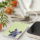 Kleureffect, gefilterde, moderne eenvoudige fotogr sleutelhanger (Voorkant Rechts)