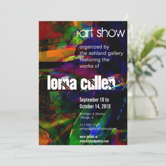 kleuren4 show-uitnodiging kaart (Staand voorkant)