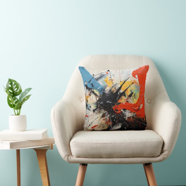 Kleuren Abstracte kunst Kussen (Stoel)