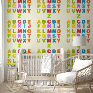 Kleuren Alfabet Letters Kinder Behang