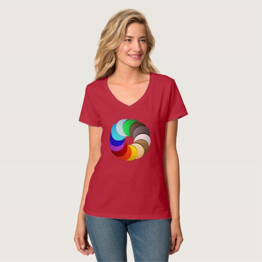 Kleuren Beauty design T-shirt (Voorkant volledig)