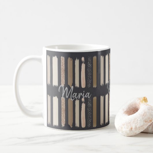 Kleuren Binnen Streep Mok (Met donut)