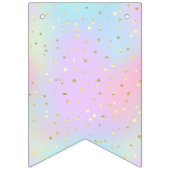 Kleuren blauw roze Paarse klein helder gulden Vlaggetjes (Tweede vlag)