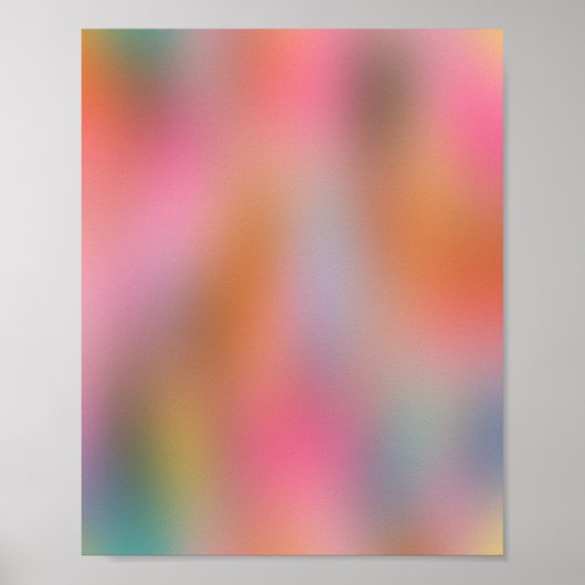 Kleuren Bloeiend 05 Aura Gradient Poster (Voorkant)