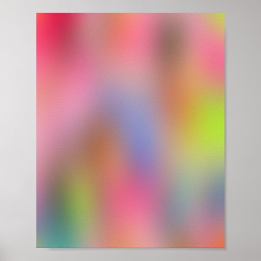 Kleuren Bloeiend 08 Aura Gradient Poster (Voorkant)