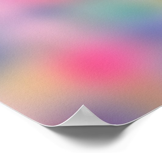 Kleuren Bloeiende 04 Aura Gradient Poster (Hoek)