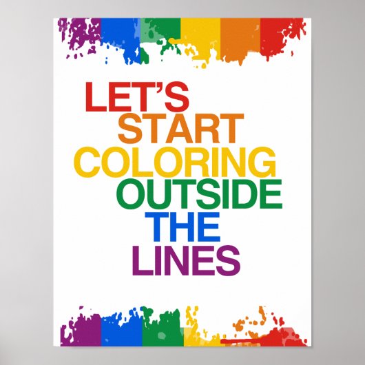 KLEUREN BUITEN DE LIJNEN POSTER (Voorkant)