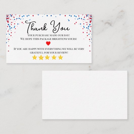 kleuren business dank u zelfgemaakt Rood & Blauw Visitekaartje (Voorkant / Achterkant)