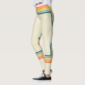 Kleuren & Crème Trendy 80's Tube Sock Stijl Leggings (Links)