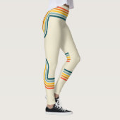 Kleuren & Crème Trendy 80's Tube Sock Stijl Leggings (Rechts)