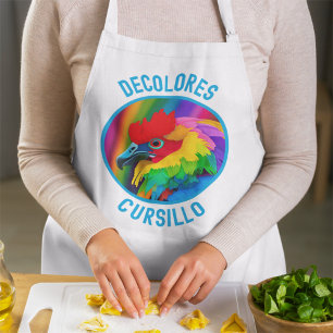 Kleuren Cursillo Kleurrijke Haan Levendig Regenboo Schort