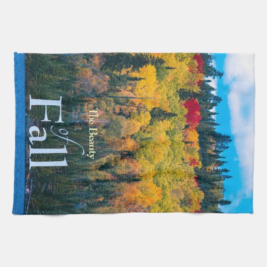 Kleuren de schoonheid van de Herfst keukenhanddoek (Horizontaal)