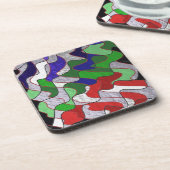 Kleuren doorsnijden bier onderzetter (Linkerzijde)