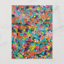 Kleuren en expressies in acrylverf briefkaart