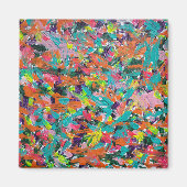 Kleuren en expressies in acrylverf magneet (Voorkant)