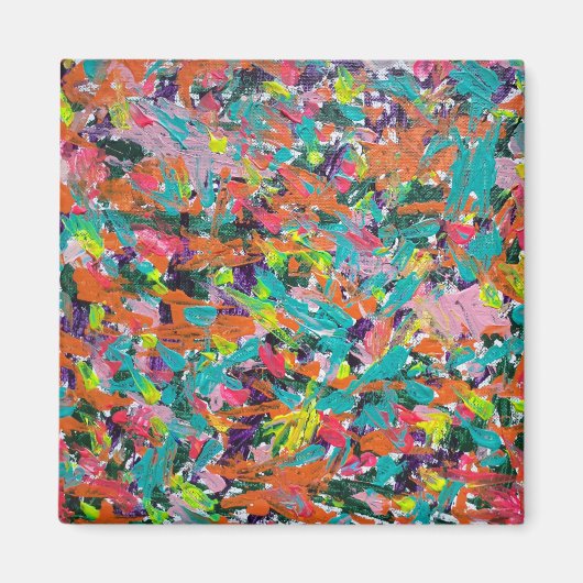 Kleuren en expressies in acrylverf magneet (Voorkant)