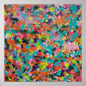 Kleuren en expressies in acrylverf poster (Voorkant)
