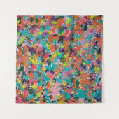 Kleuren en expressies in acrylverf wandkleed (Voorkant (horizontaal))