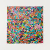 Kleuren en expressies in acrylverf wandkleed (Voorkant)