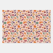 Kleuren en objectpatroon afspelen inpakpapier vel (Voorkant 3)