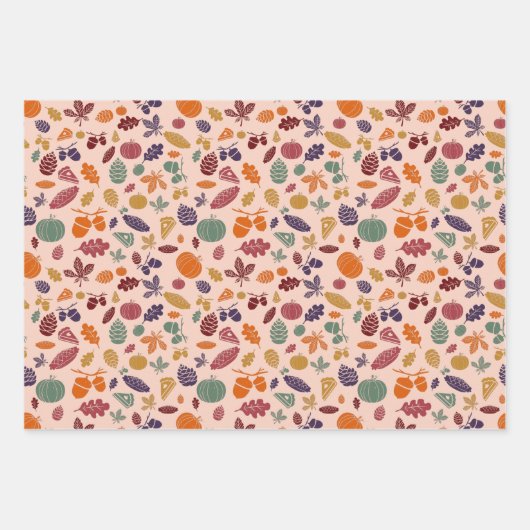 Kleuren en objectpatroon afspelen inpakpapier vel (Voorkant 3)