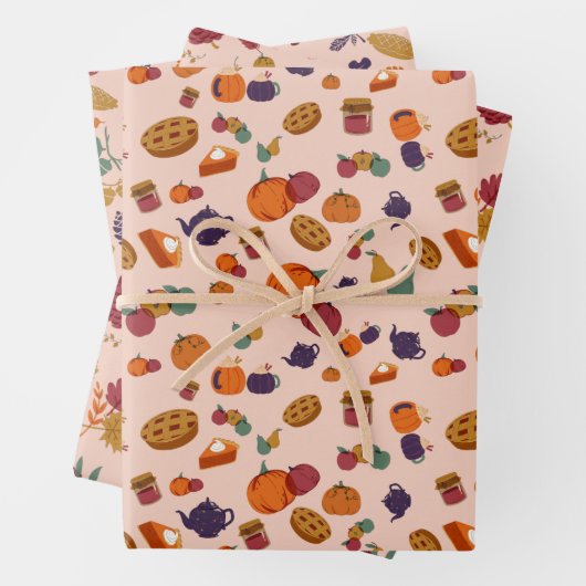 Kleuren en objectpatroon afspelen inpakpapier vel (In situ)