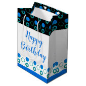 Kleuren en tekst personaliseren medium cadeauzakje (Voorkant Gekanteld)