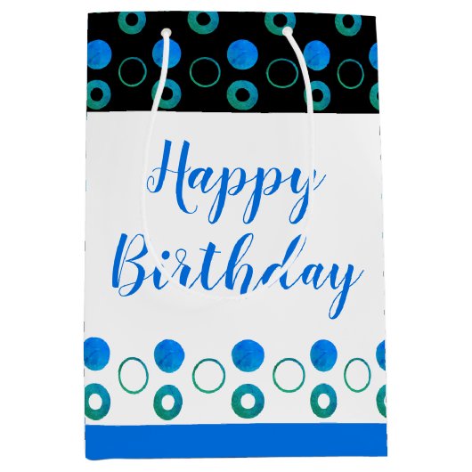 Kleuren en tekst personaliseren medium cadeauzakje (Voorkant)