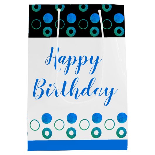 Kleuren en tekst personaliseren medium cadeauzakje (Achterkant)