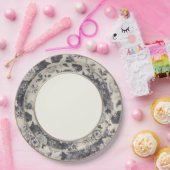 kleuren - Floral Toile Fine Bone China Papieren Bordje (Feest)