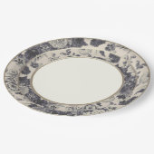 kleuren - Floral Toile Fine Bone China Papieren Bordje (Gekanteld)