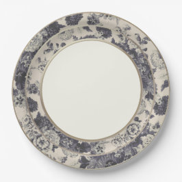 kleuren - Floral Toile Fine Bone China Papieren Bordje