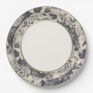 kleuren - Floral Toile Fine Bone China Papieren Bordje