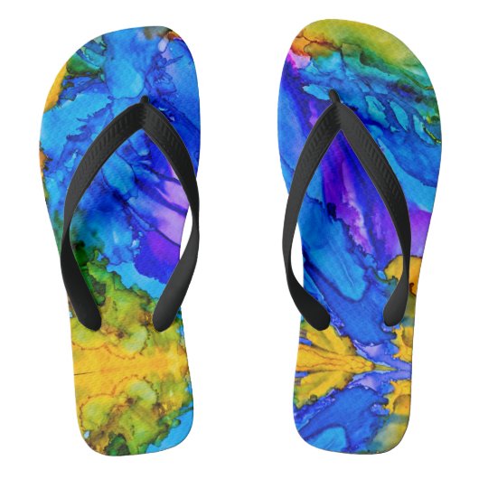 Kleuren gespiegeld teenslippers (Voetbed)