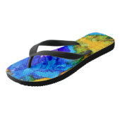 Kleuren gespiegeld teenslippers (Schuin)