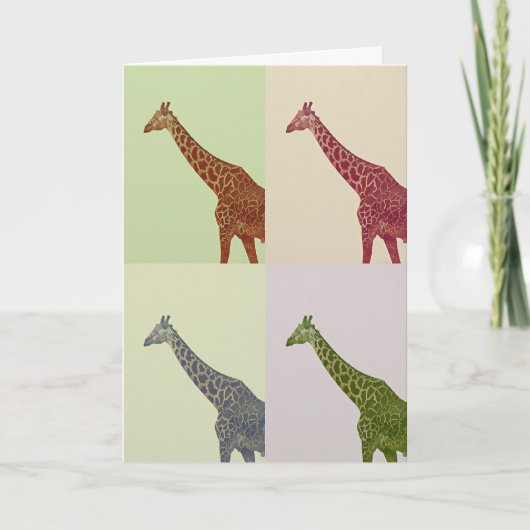  kleuren Giraffes Kaart (Voorkant)