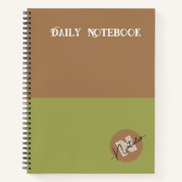  kleuren groen en bruin Gepersonaliseerd geschenk Notitieboek