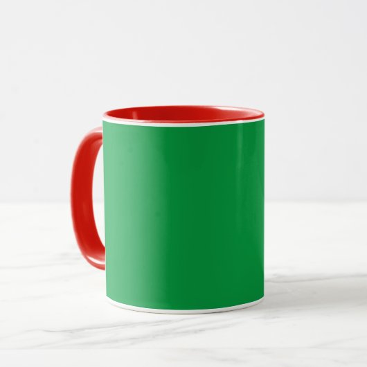 Kleuren Groen en Rood Combo Mok (Voorkant links)