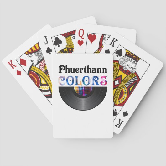 "Kleuren" Half-Vinyl Album Ontwerp Pokerkaarten (Achterkant)