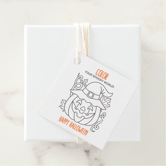 Kleuren Halloween Gift Labels (In situ)