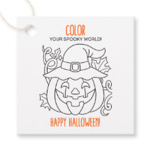 Kleuren Halloween Gift Labels