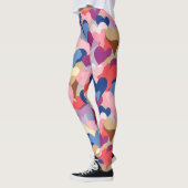Kleuren Hartpatroon Leggings (Links)