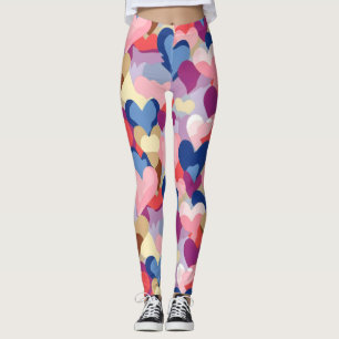 Kleuren Hartpatroon Leggings