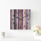 kleuren Hout Kijk uit Vierkante Klok (Huis)