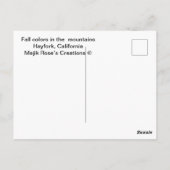 Kleuren in de bergen...... briefkaart (Achterkant)