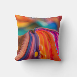 Kleuren in de bergen verven kleurrijke kunst kussen