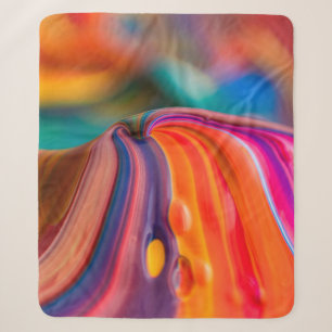 Kleuren in de bergen verven kleurrijke kunst sherpa deken