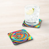 Kleuren in een psychedelische tunnel bier onderzetter (Rechterzijde)